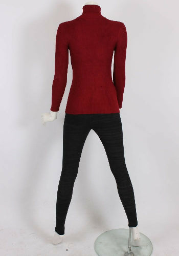 Ladies Fitted Polo neck Knitwear-Medium